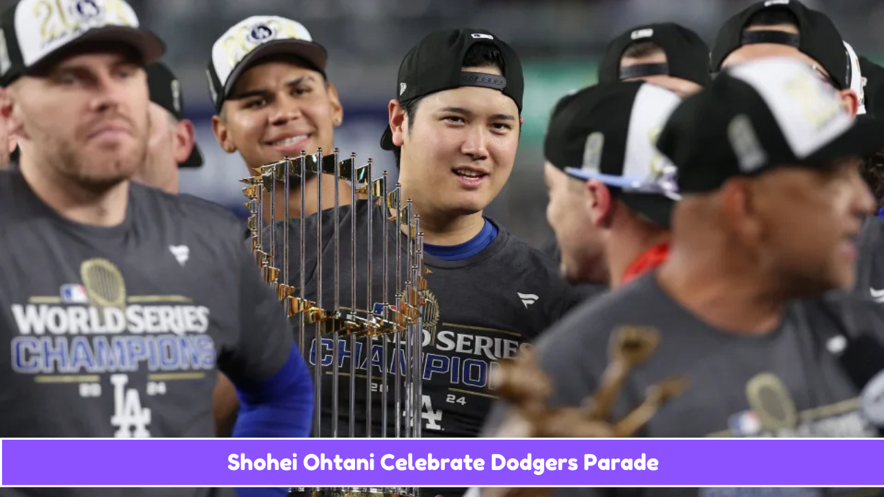 Shohei Ohtani Celebrate Dodgers Parade